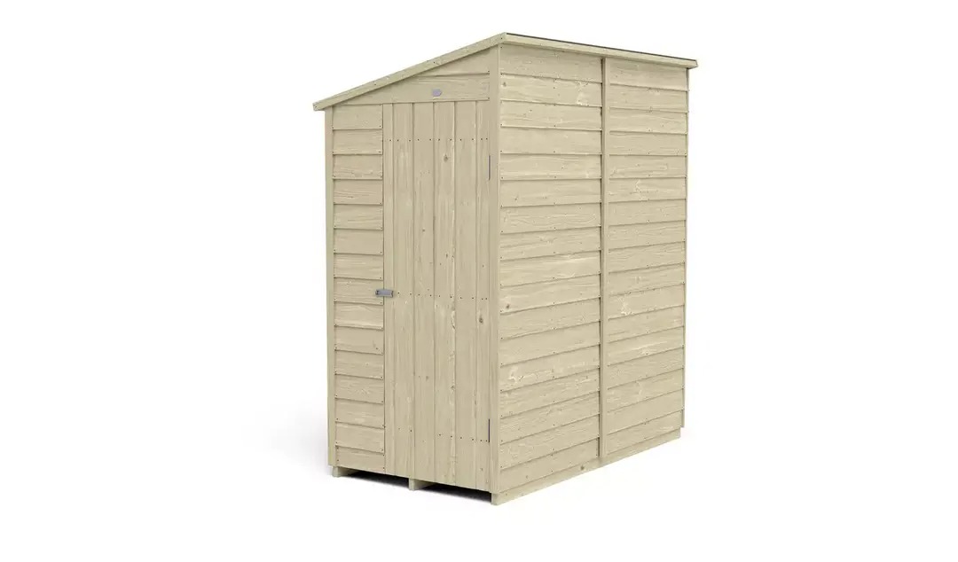 【Storage Shed】Forest Wooden 6 x 3ft Overlap Pent Shed