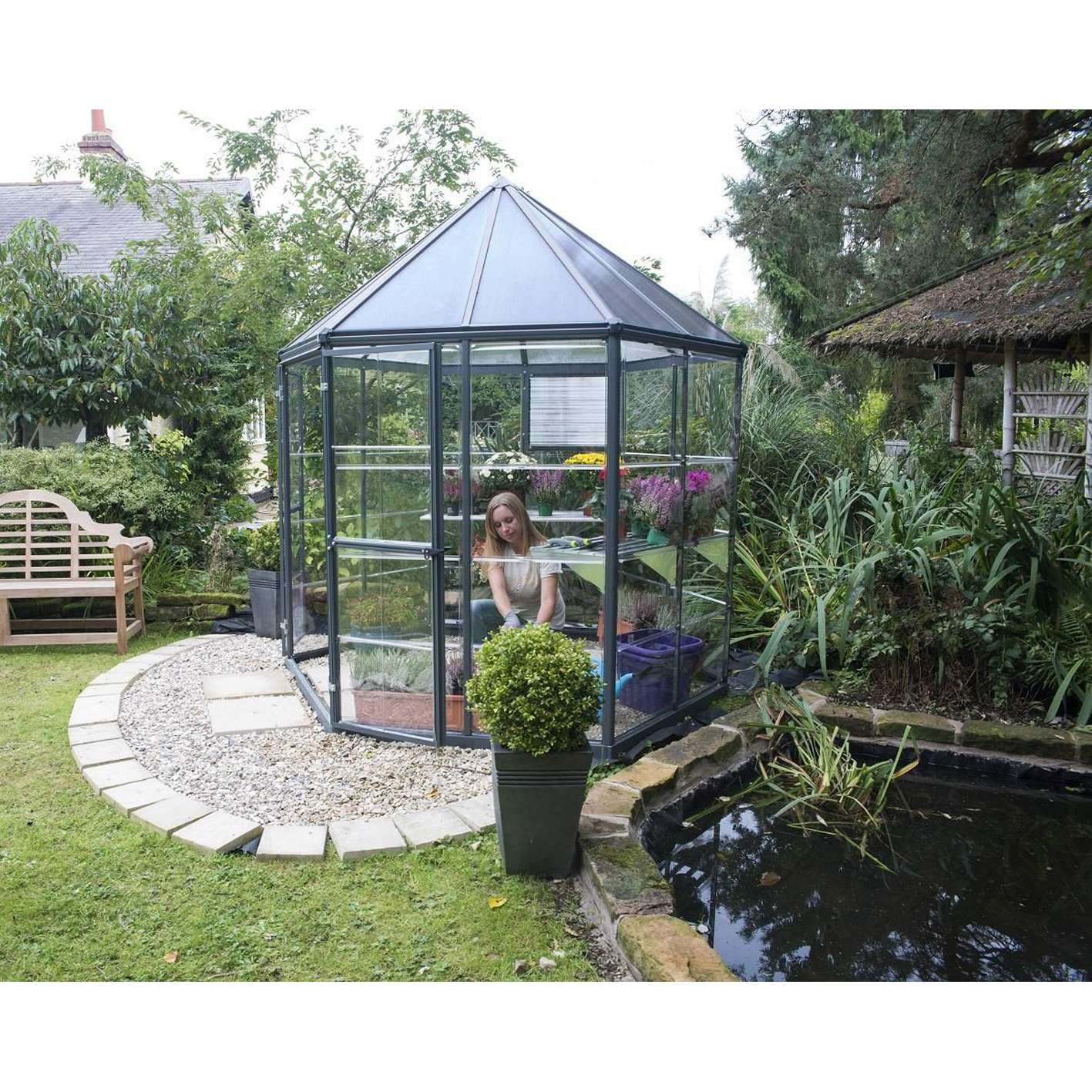 OASIS HEXAGONAL GREENHOUSE 2.5m