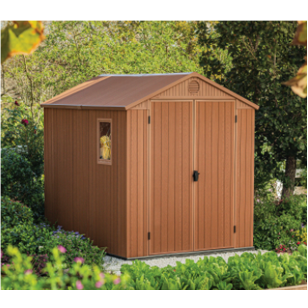 【Storage Shed】【BS】6x6 Darwin Outdoor Apex Garden Storage Shed, Brown