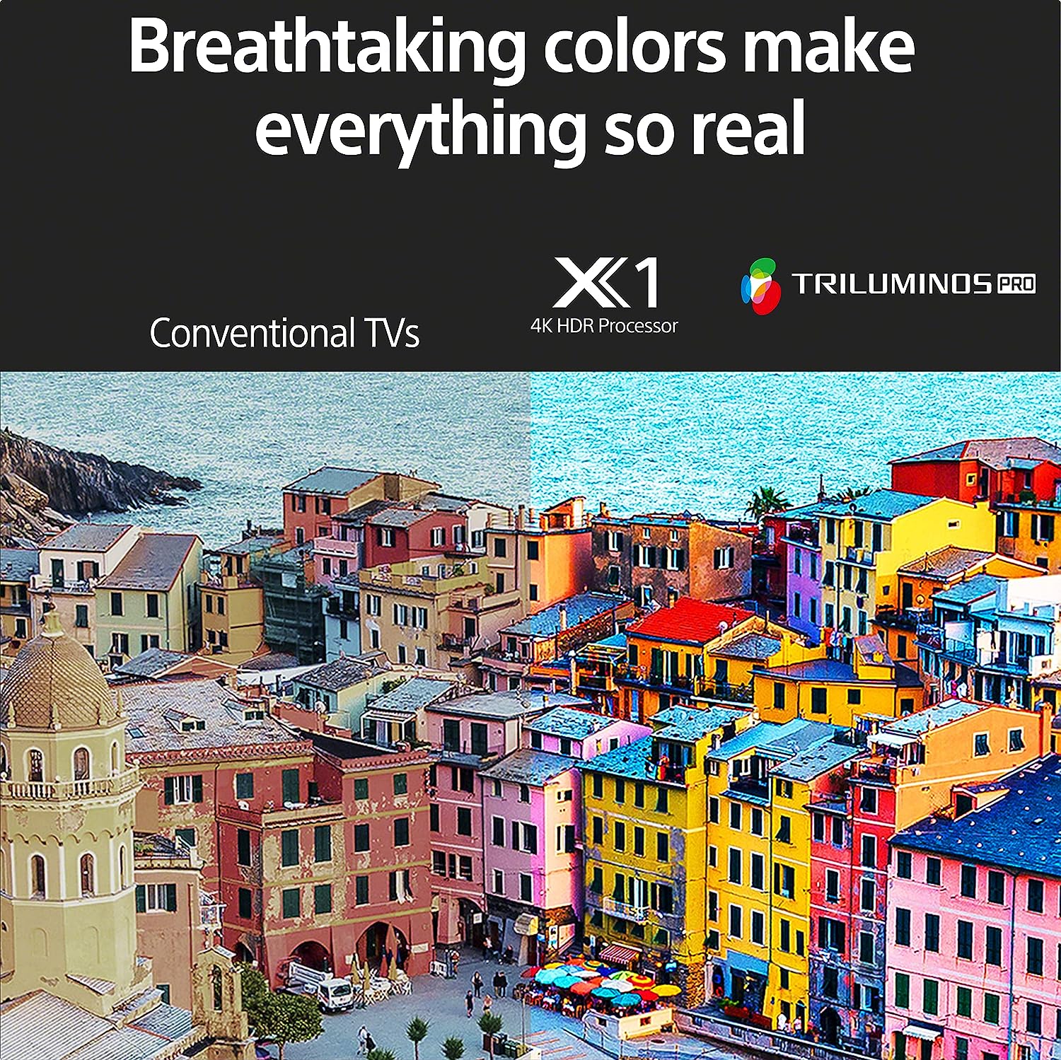 Sony BRAVIA KD-65X80K - 65-inch - LCD - 4K Ultra HD (UHD) - High Dynamic Range (HDR) - Google TV - (Black, 2022 model)