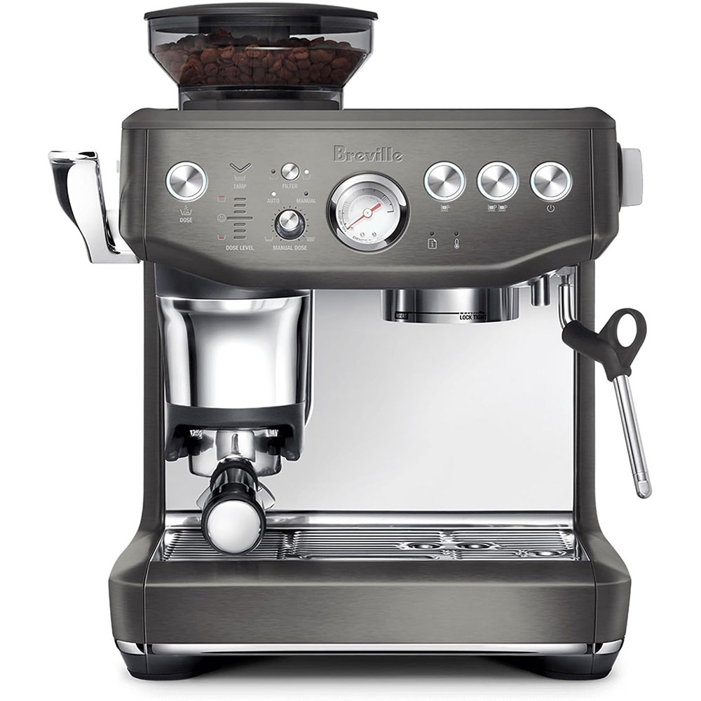 Breville the Barista Express Impress espresso machine with grinder and milk frother